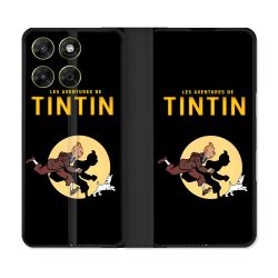 Housse Cuir Portefeuille Pour Motorola Moto G17 / G17 Power Tintin Classique