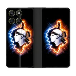 Housse Cuir Portefeuille Pour Motorola Moto G17 / G17 Power Voyage Corse Brillante