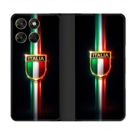 Housse Cuir Portefeuille Pour Motorola Moto G17 / G17 Power Voyage Drapeau Italie 3 2026