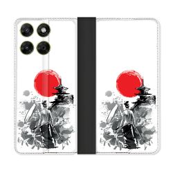 Housse Cuir Portefeuille Pour Motorola Moto G17 / G17 Power Voyage Japon Femme