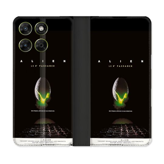 Housse Cuir Portefeuille Pour Motorola Moto G67 / G77 / G87 Alien Affiche