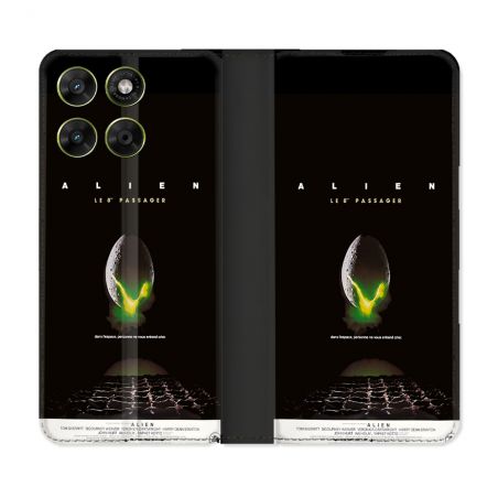 Housse Cuir Portefeuille Pour Motorola Moto G67 / G77 / G87 Alien Affiche