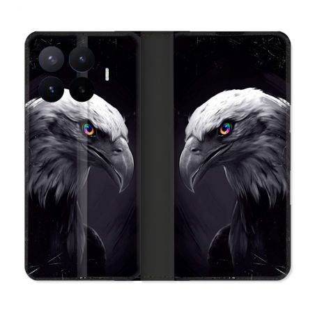Housse Cuir Portefeuille Pour Xiaomi 17T Animal Aigle Royal Noir