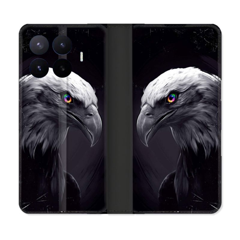 Housse Cuir Portefeuille Pour Xiaomi 17T Animal Aigle Royal Noir