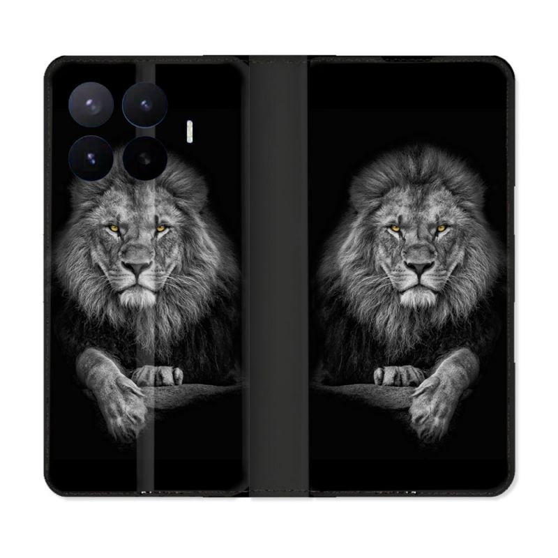 Housse Cuir Portefeuille Pour Xiaomi 17T Animal Lion Majestueux