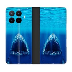 Housse Cuir Portefeuille Pour Xiaomi 17T Animal Requin Dent