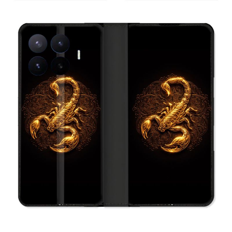 Housse Cuir Portefeuille Pour Xiaomi 17T Animal Scorpion Fresque 2026
