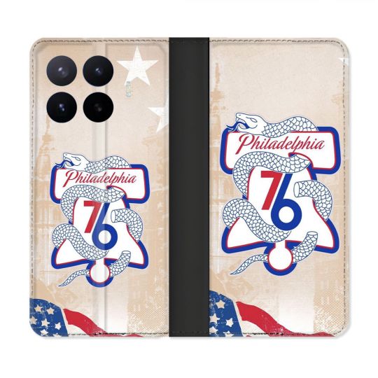 Housse Cuir Portefeuille Pour Xiaomi 17T Basket Philadelphia 76ers