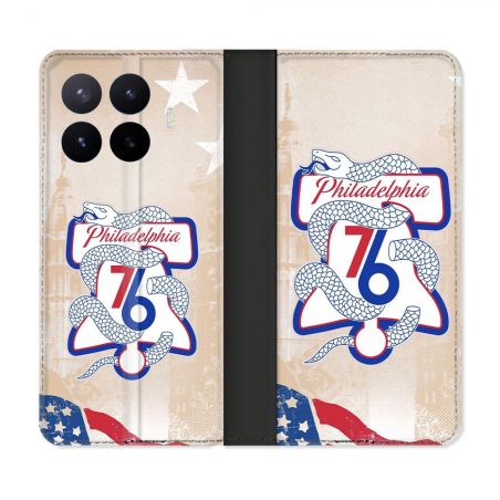 Housse Cuir Portefeuille Pour Xiaomi 17T Basket Philadelphia 76ers