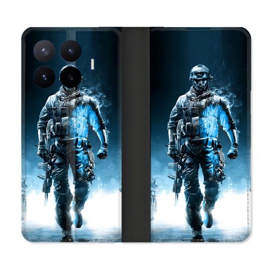 Housse Cuir Portefeuille Pour Xiaomi 17T Call Of Duty Guerrier