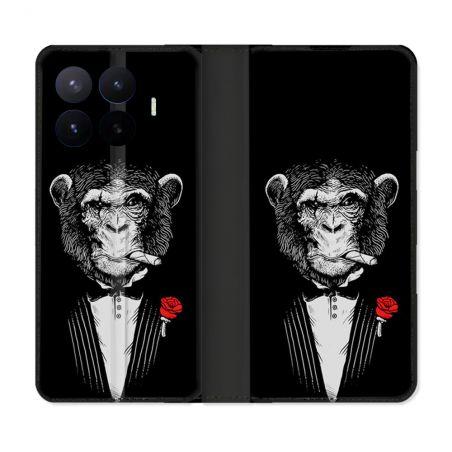 Housse Cuir Portefeuille Pour Xiaomi 17T Decale Singe Mafia