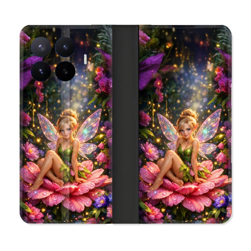 Housse Cuir Portefeuille Pour Xiaomi 17T Fantastique Fee Fleur