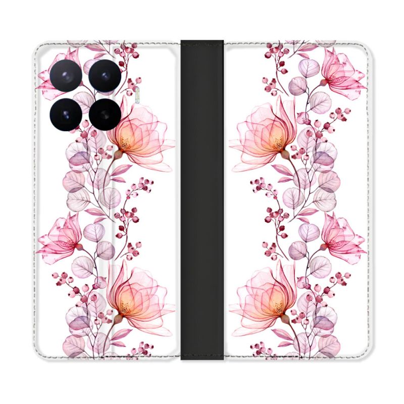 Housse Cuir Portefeuille Pour Xiaomi 17T Fleur Eclosion