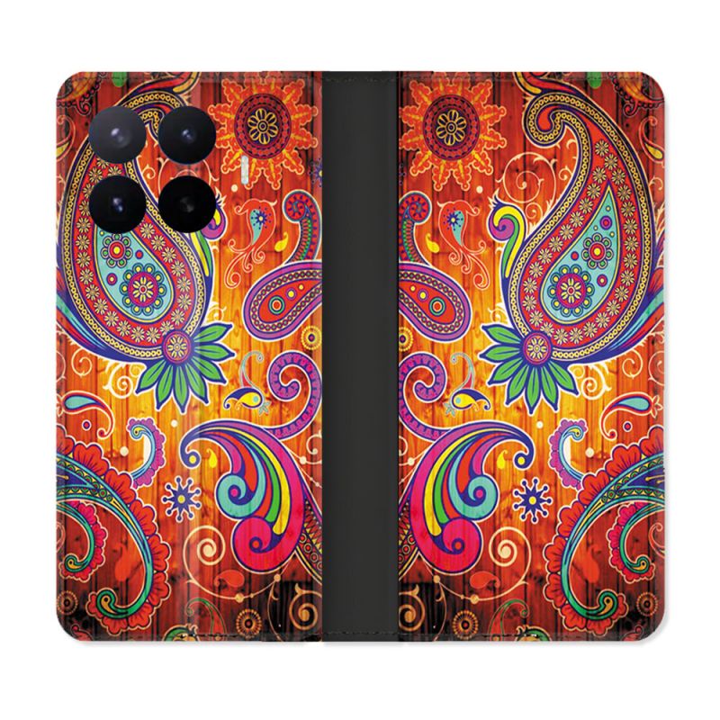 Housse Cuir Portefeuille Pour Xiaomi 17T Fleur Psychedelic