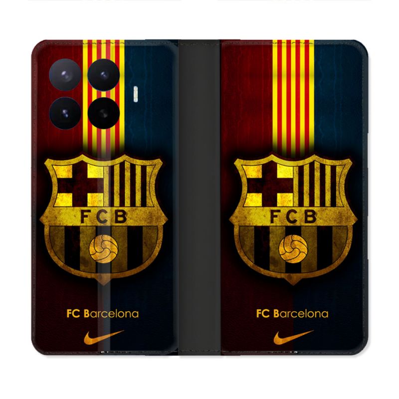 Housse Cuir Portefeuille Pour Xiaomi 17T Foot FC Barcelone Vintage