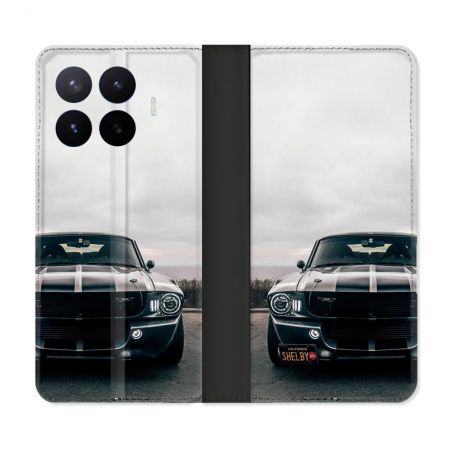 Housse Cuir Portefeuille Pour Xiaomi 17T Ford Mustang GT500 Vintage