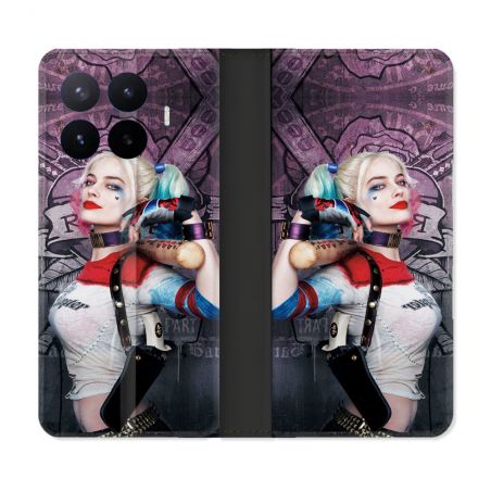 Housse Cuir Portefeuille Pour Xiaomi 17T Harley Quinn Batte