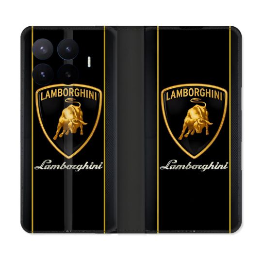 Housse Cuir Portefeuille Pour Xiaomi 17T Lamborghini Carbone