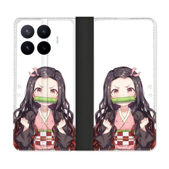 Housse Cuir Portefeuille Pour Xiaomi 17T Manga Demon Slayer Nezuko