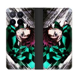 Housse Cuir Portefeuille Pour Xiaomi 17T Manga Demon Slayer Tanjiro