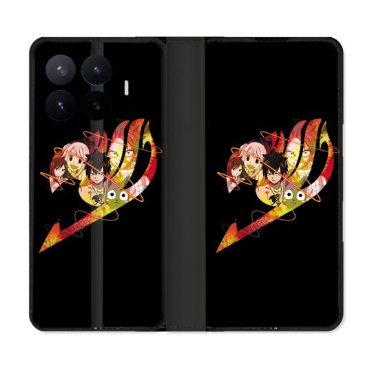 Housse Cuir Portefeuille Pour Xiaomi 17T Manga Fairy Tail Logo Noir