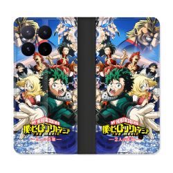 Housse Cuir Portefeuille Pour Xiaomi 17T Manga My Hero Academia Affiche