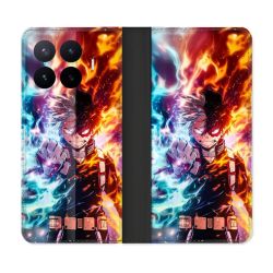Housse Cuir Portefeuille Pour Xiaomi 17T Manga My Hero Academia Shoto Portrait