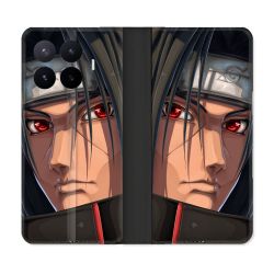 Housse Cuir Portefeuille Pour Xiaomi 17T Manga Naruto Itachi Visage