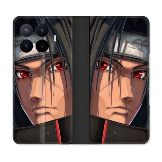 Housse Cuir Portefeuille Pour Xiaomi 17T Manga Naruto Itachi Visage