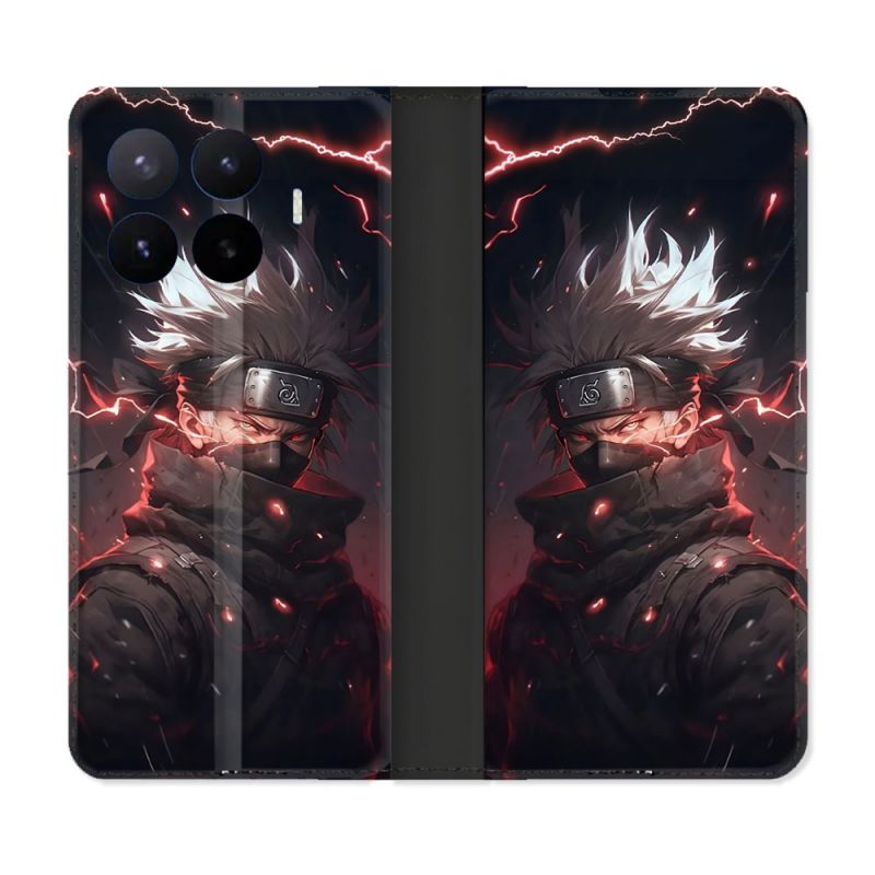 Housse Cuir Portefeuille Pour Xiaomi 17T Manga Naruto Kakashi Dark