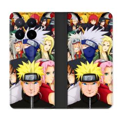 Housse Cuir Portefeuille Pour Xiaomi 17T Manga Naruto Team