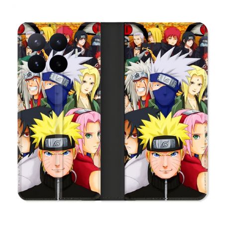 Housse Cuir Portefeuille Pour Xiaomi 17T Manga Naruto Team
