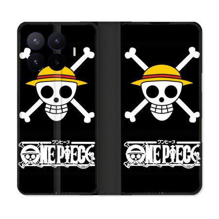 Housse Cuir Portefeuille Pour Xiaomi 17T Manga One Piece Tete de Mort