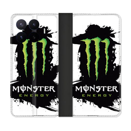 Housse Cuir Portefeuille Pour Xiaomi 17T Monster Energy Tache
