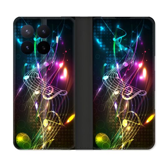Housse Cuir Portefeuille Pour Xiaomi 17T Musique Partition Multicolore