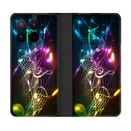 Housse Cuir Portefeuille Pour Xiaomi 17T Musique Partition Multicolore