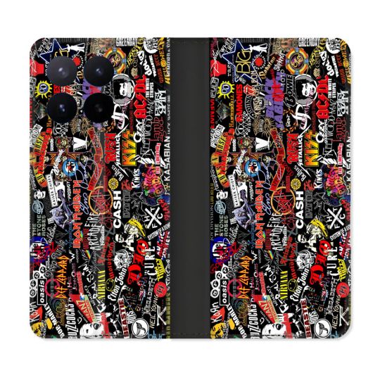 Housse Cuir Portefeuille Pour Xiaomi 17T Musique Rock Groupe