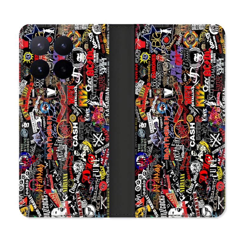 Housse Cuir Portefeuille Pour Xiaomi 17T Musique Rock Groupe