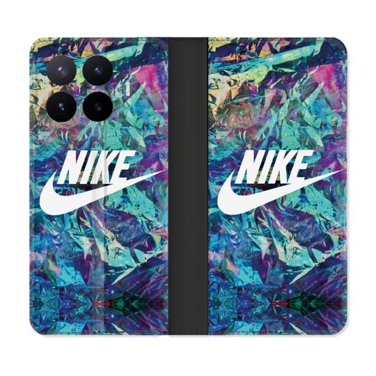 Housse Cuir Portefeuille Pour Xiaomi 17T Nike Turquoise