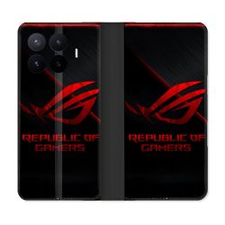 Housse Cuir Portefeuille Pour Xiaomi 17T ROG Rouge