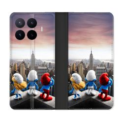 Housse Cuir Portefeuille Pour Xiaomi 17T Schtroumpfs New York