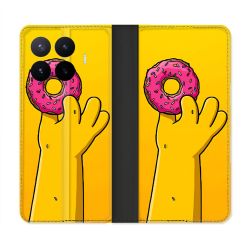 Housse Cuir Portefeuille Pour Xiaomi 17T Simpson Donuts