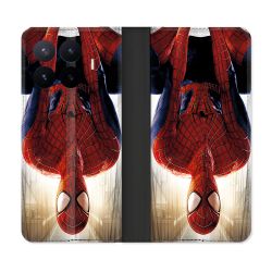 Housse Cuir Portefeuille Pour Xiaomi 17T Spiderman Invers