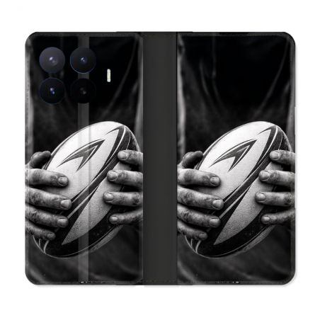 Housse Cuir Portefeuille Pour Xiaomi 17T Sport Rugby Ballon Moderne