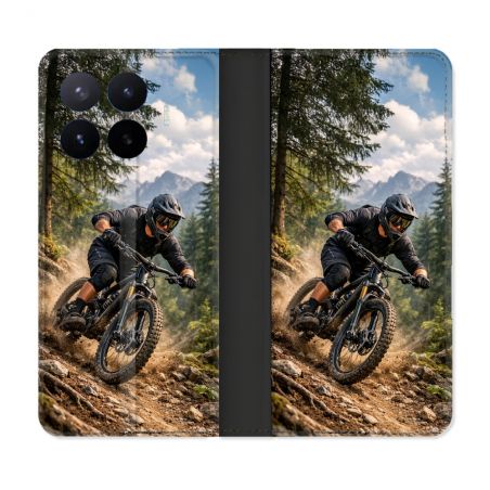 Housse Cuir Portefeuille Pour Xiaomi 17T Sport VTT Montagne
