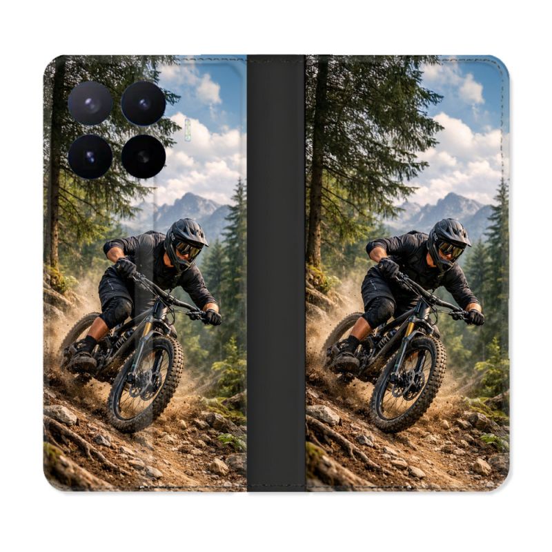 Housse Cuir Portefeuille Pour Xiaomi 17T Sport VTT Montagne