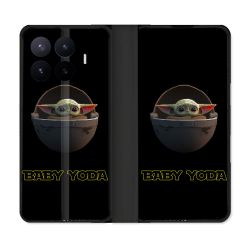 Housse Cuir Portefeuille Pour Xiaomi 17T Star Wars - Yoda bebe noir