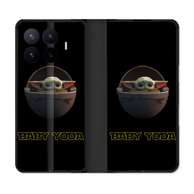 Housse Cuir Portefeuille Pour Xiaomi 17T Star Wars - Yoda bebe noir