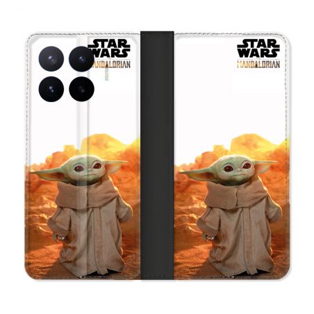 Housse Cuir Portefeuille Pour Xiaomi 17T Star Wars - Yoda bebe soleil