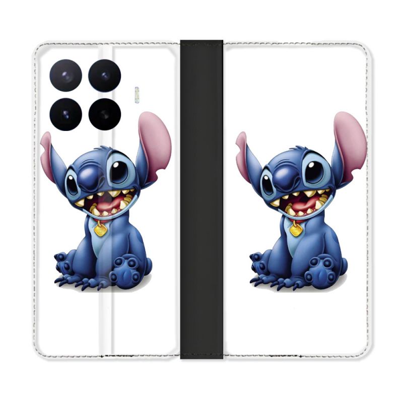 Housse Cuir Portefeuille Pour Xiaomi 17T Stitch Blanc